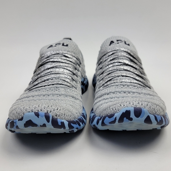APL Techloom Wave Leopard Blue Silver Running Shoes NEW - 8 - Picture 3 of 12